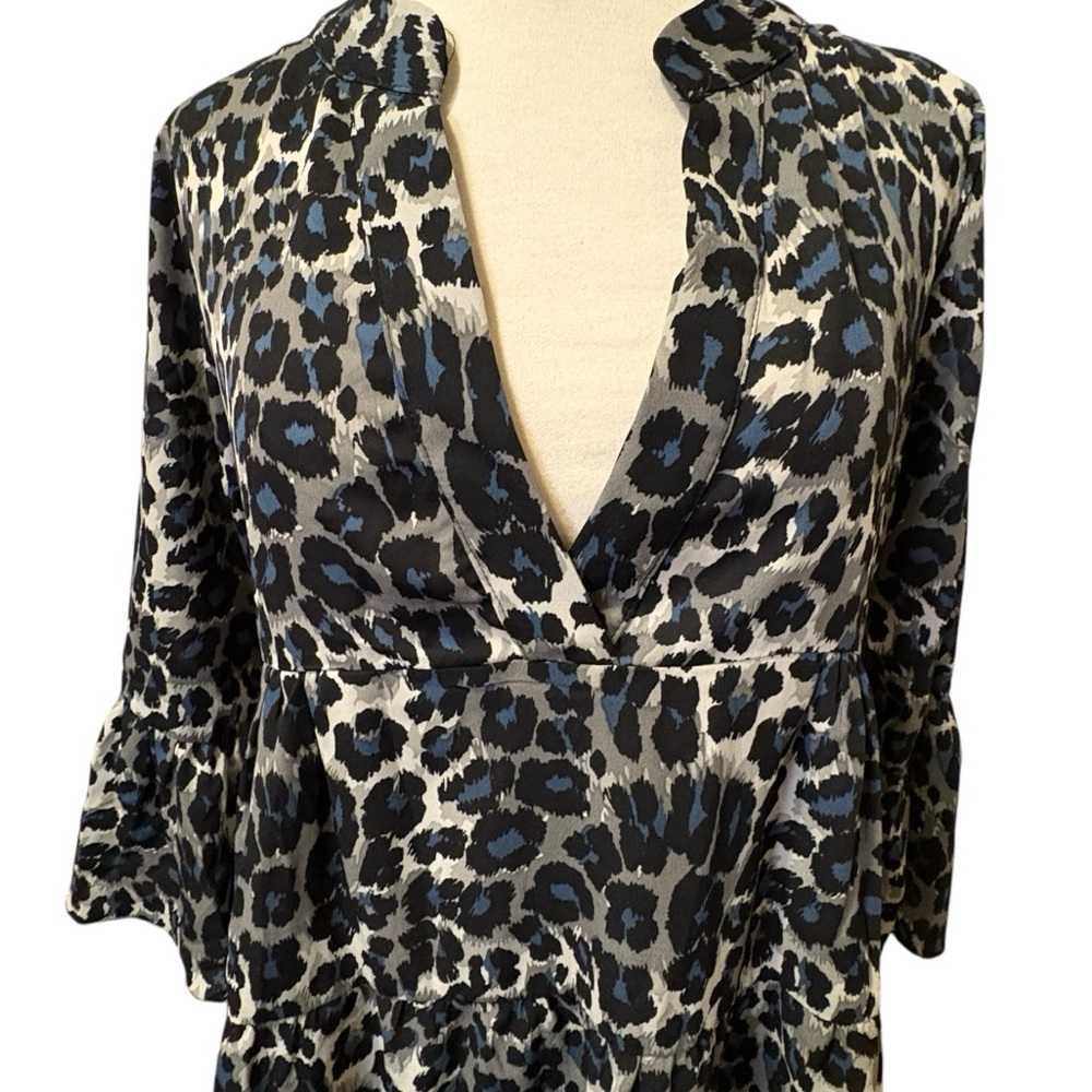 Wishlist Apparel Dress Swing Tunic V Neck Bell Sleeves Flowy Medium - Picture 5 of 11